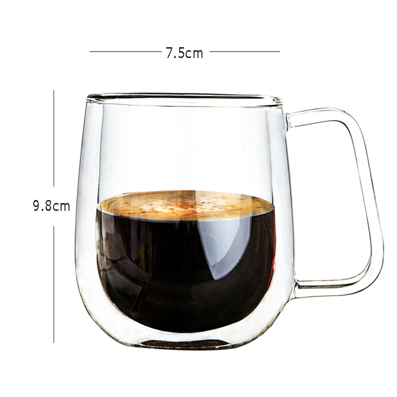 250 мл двойными стенками стаканы для кофе стакан с крышкой термостойкие чашка
