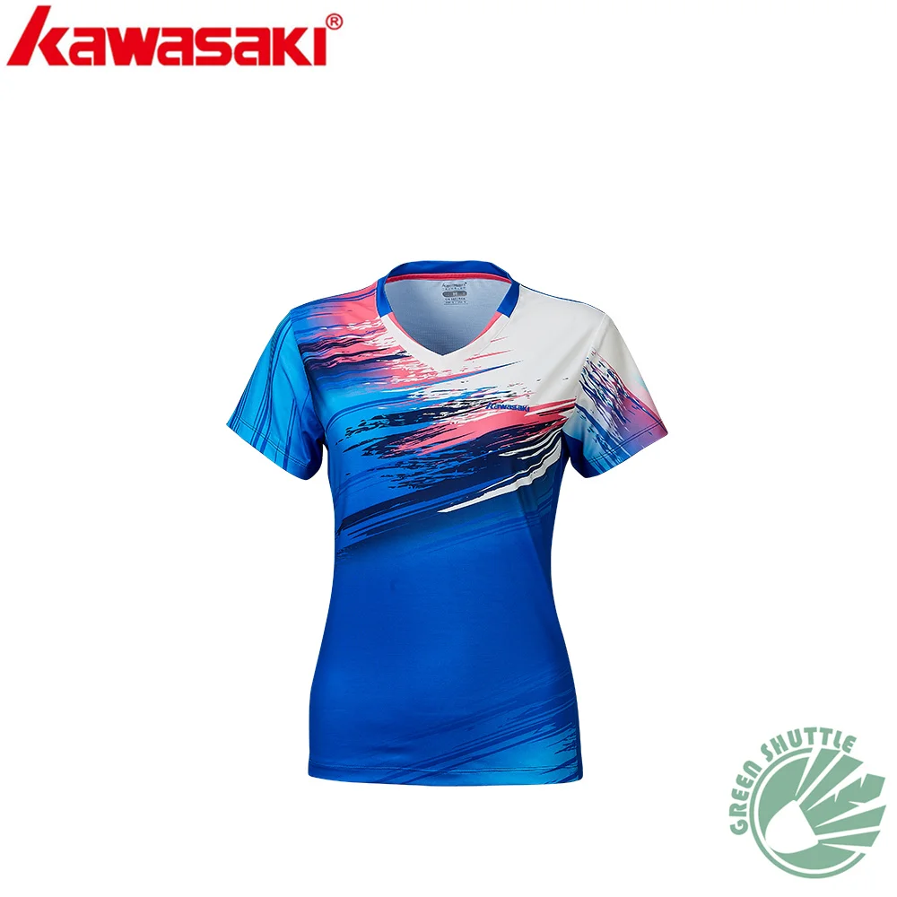 Новинка 2020! Профессиональная мужская и женская футболка для бадминтона Kawasaki с