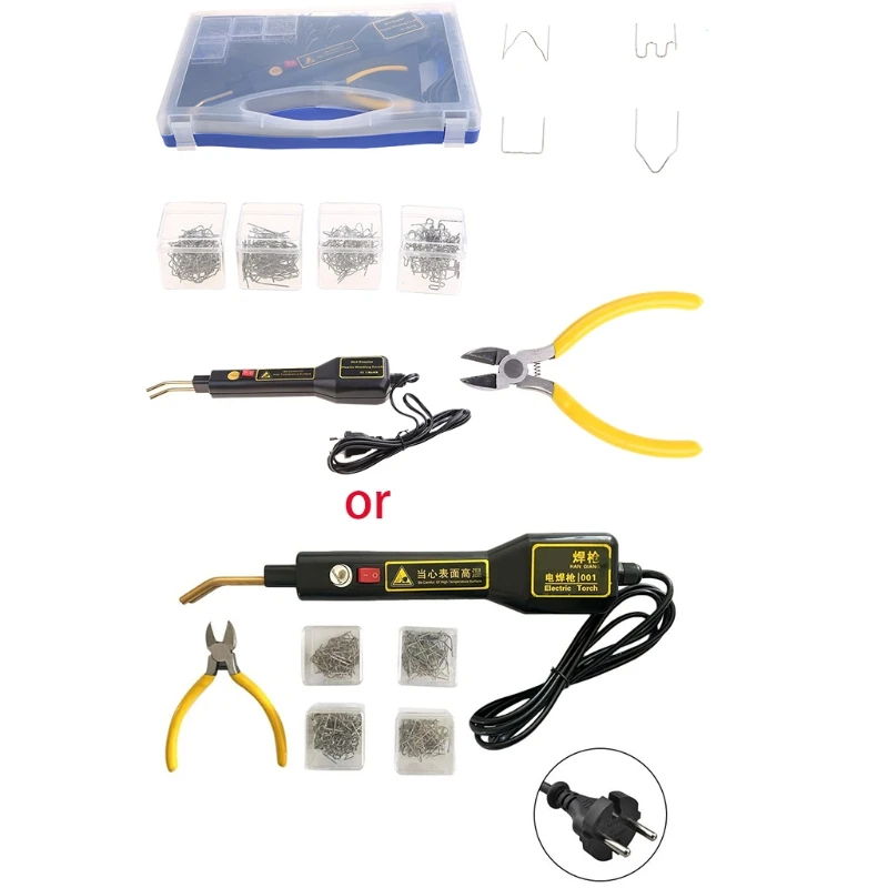 

Q1JB Plastic Repair Kit 200pcs Hot Stapler Staples Bumper Welding for Car