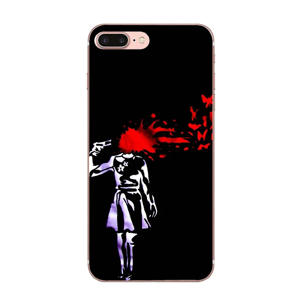Banksy граффити суицид бабочка золото Лондон для Huawei Honor 5A 5X 6A 6C 6X 7X 9 V8 V10 Mate 7 8 10 P9 P20 Pro