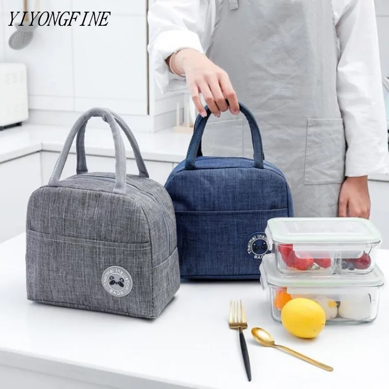 

Новые сумки-Кулеры, водонепроницаемые нейлоновые портативные термосумки на молнии высокой емкости для обедов для женщин, удобный Ланч-бокс...