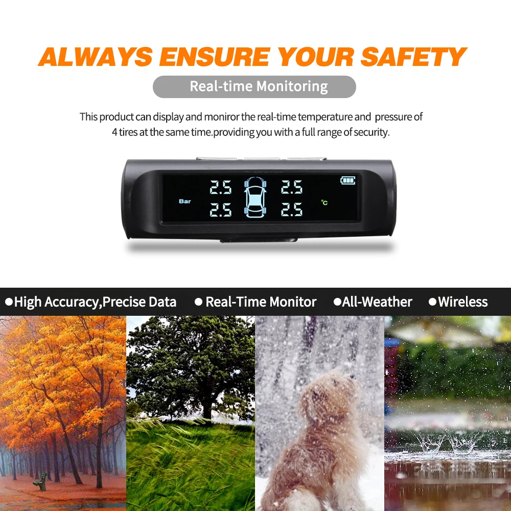 TPMS автомобильный датчик давления в шинах дисплей Система мониторинга мощность