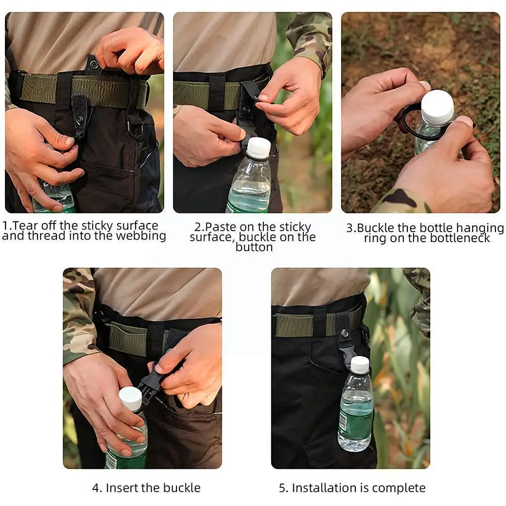 

Уличная Военная нейлоновая пряжка с крючком, вешалка для бутылки с водой, зажим для кемпинга, рюкзака, многофункциональные инструменты, рем...