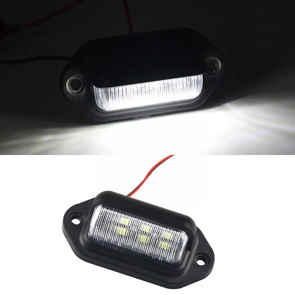 

1x 6 Led License Number Plate Lights Taillight Cargo Lamp Bulbs White Tag Suv Trailer Courtesy Truck Trunk Van Boat Rv Step S3u5