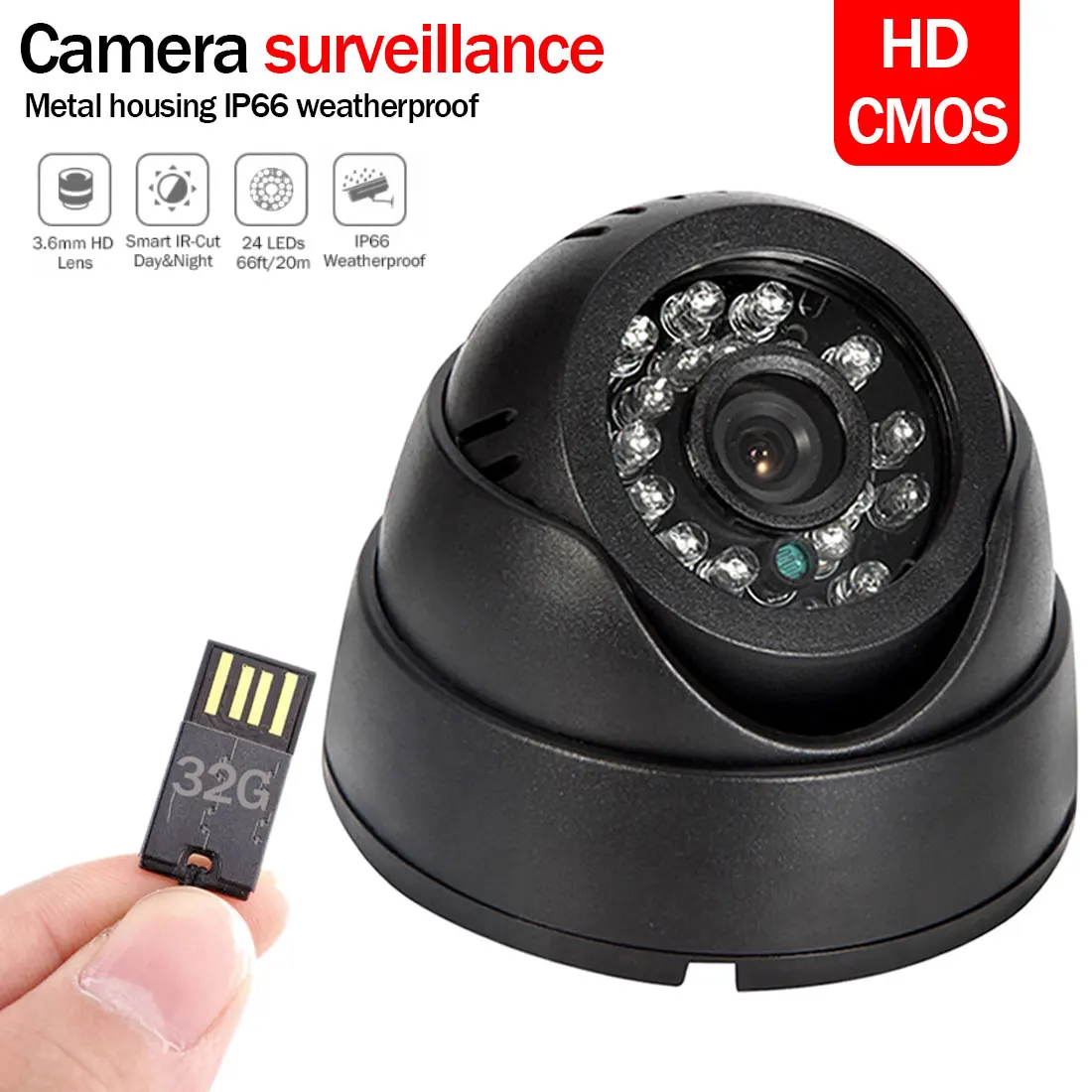 USB camera Non wiring HD Dome Camera Security System IP66 IR Cut Night Vision camera IP camera Warterproof camera