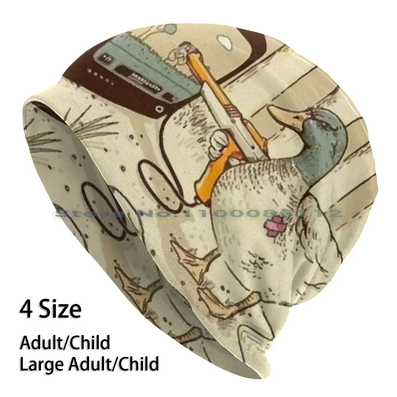 

Angry Duck Beanies Knit Hat Angry Duck Retro Game Shot Hunt Brimless Knitted Hat Skullcap Gift Casual Creative