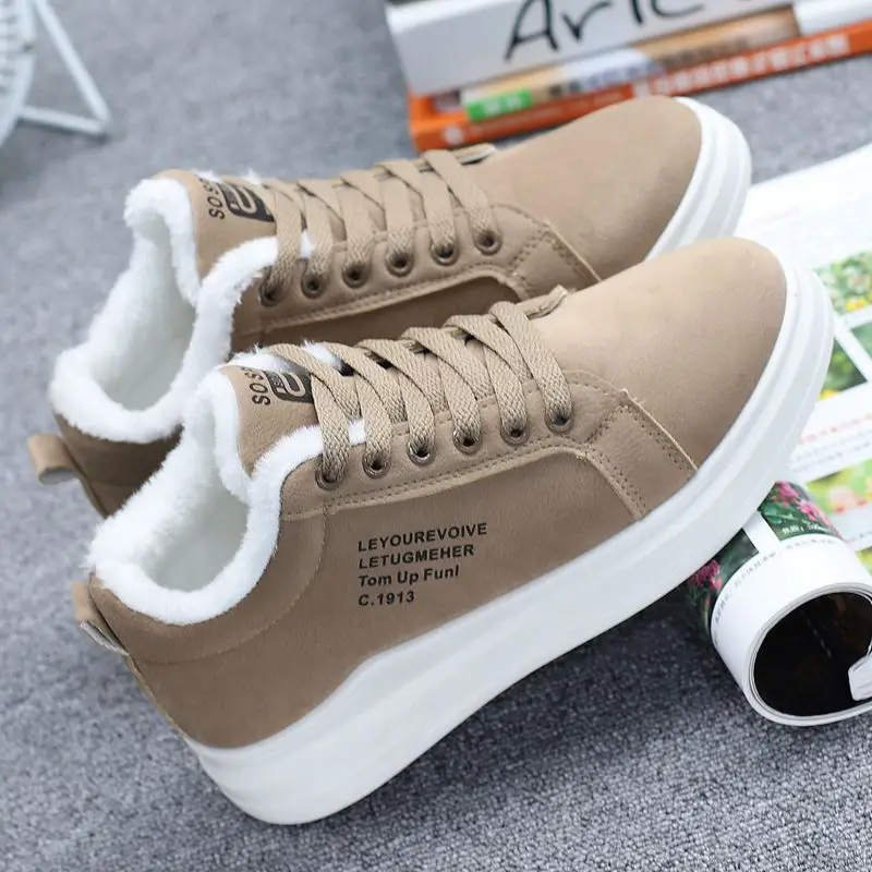 

YeddaMavis Cotton Shoes Women's Boots Winter Plus Velvet Cotton Shoes Thick-Soled Warm Snow Women's Boots Women's Cotton Boots