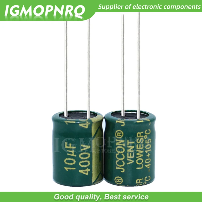 10 шт. 400V10UF 8*12 мм igmopnrq алюминиевый электролитический конденсатор высокая частота