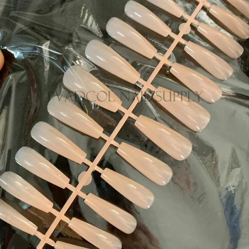 Гель X полное покрытие ногтей базовый цвет скульптурный гроб Длинные Накладные