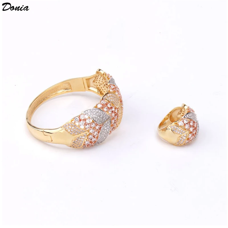 Ювелирные изделия Donia новинка модный браслет с цветком стерео полые листья