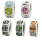 500 шт.рулон с забавными животными серия детская понимание награды стикеры мода мультфильм кролик печать наклеек