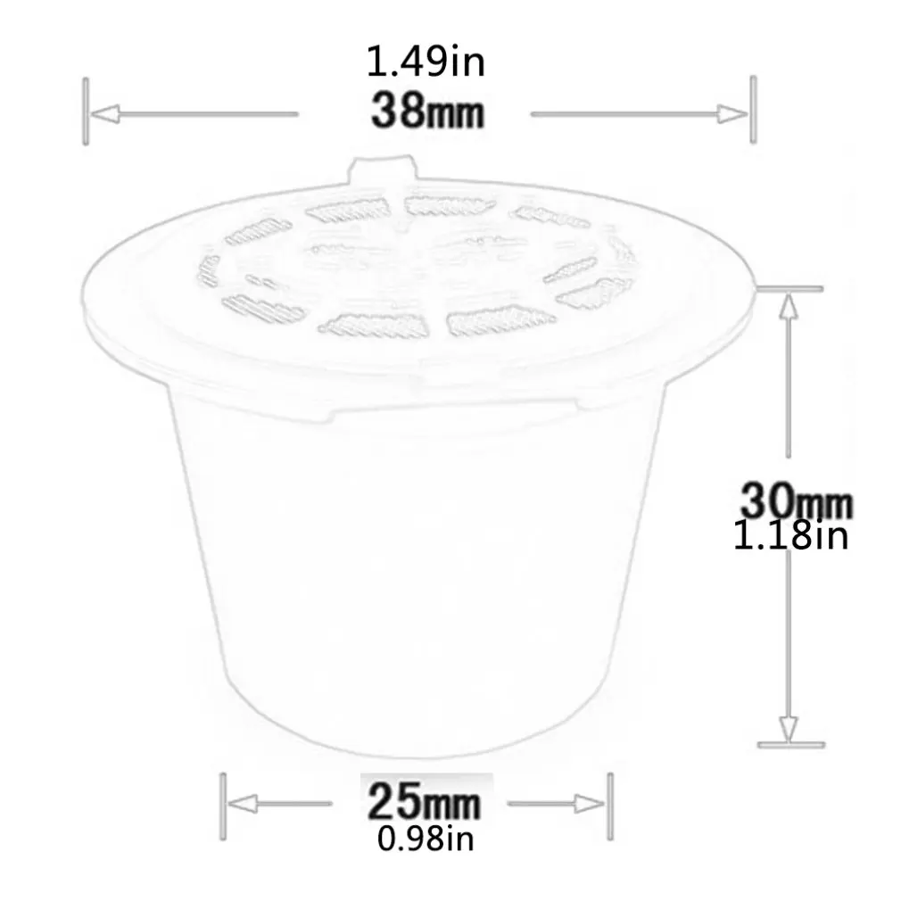 

6 pcs Reusable Coffee Capsule Filter Cup Refillable Caps Spoon Brush Filter Baskets Pod Soft