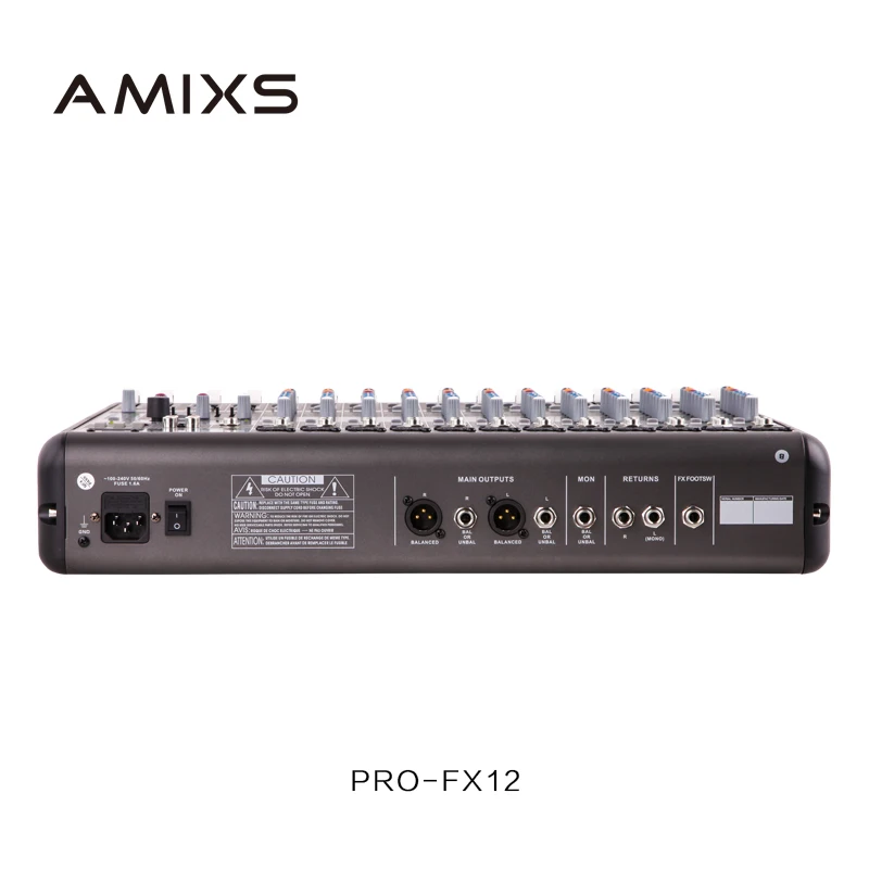 

Pro-FX12 audio mixer Phantom Power usb dj mixing console mixer pro audio equipment professional audio interface dsp performance