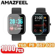 1000Pcs/Pack Screen Protector Film B57 Y68 D20 P8 Film HD Screen Protective For P8 P8SE Smartwatch Screen Protector