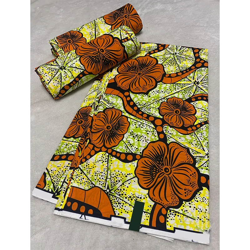 Африканская ткань из Анкары высококачественная с принтом натурального воска 100%