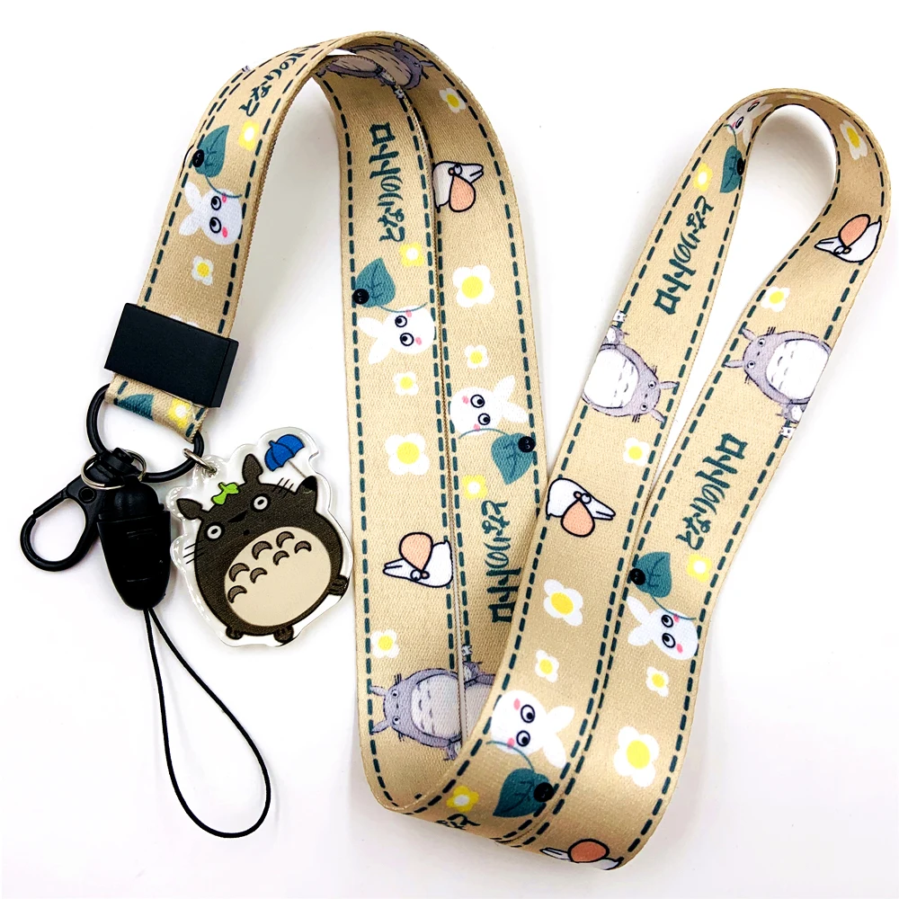 My Neighbor Totoro Anime Kawaii Cool  Cute Lanyard for Key Chains ID Card Badge Holder Keychain Phone Straps Hang Rope Keycord images - 6