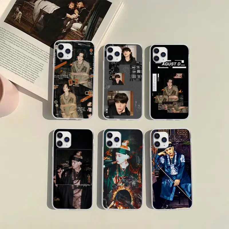

Agust D suga king Phone Case For iphone 13 12 11 x xs xr 7 8 6 se 5 pro max mini 2020 soft Cover Fundas TM