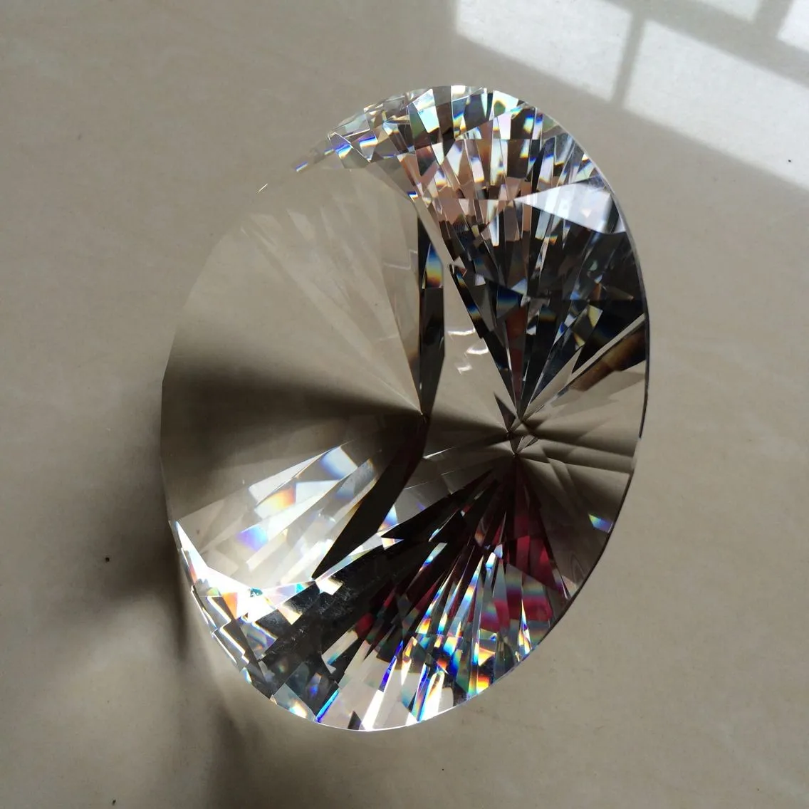 Большие 120 мм прозрачные многогранные хрустальные алмазные бумажные вечерние