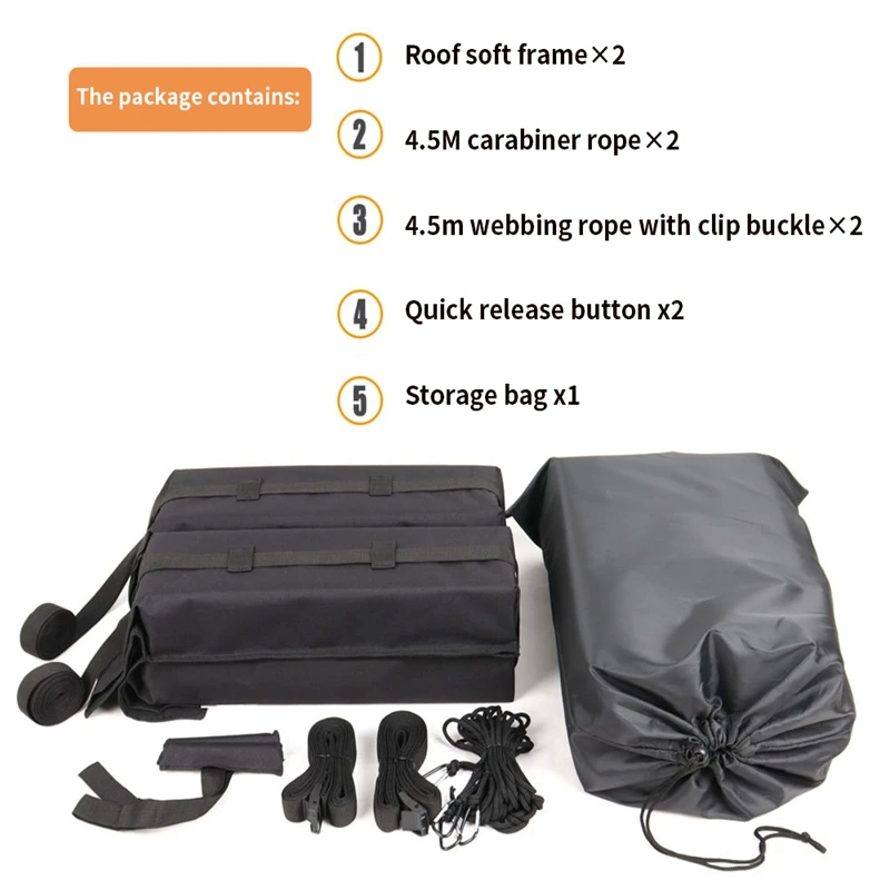 Universal Foldable Car Roof Racks Top Luggage Carrier Rack Carry Load Baggage 600D Oxford Surf Long Pads | Автомобили и мотоциклы