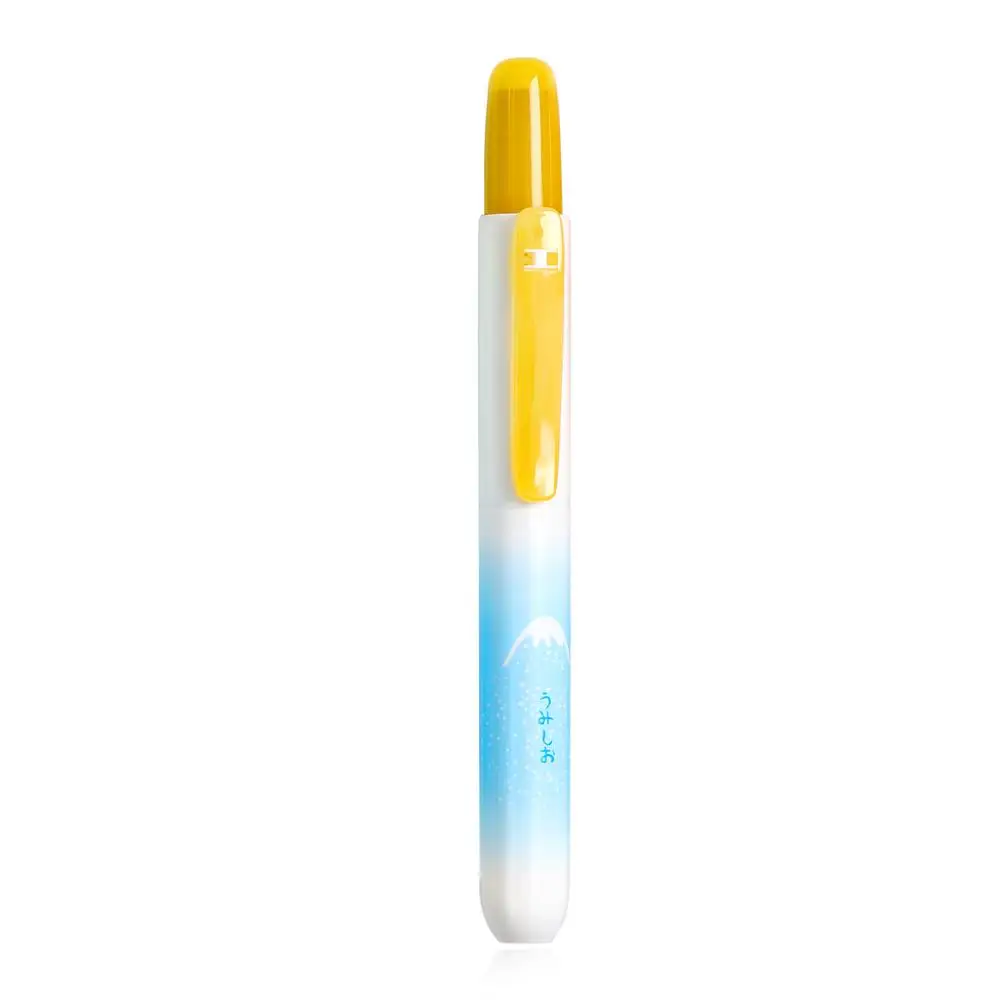 yellow 1 шт., корейский пресс, текстовый маркер, студенческий маркер, маркер, ключ, отметка 6, Цветной маркер, для bullet journal, школьные принадлежности кавайи - Цвет: yellow