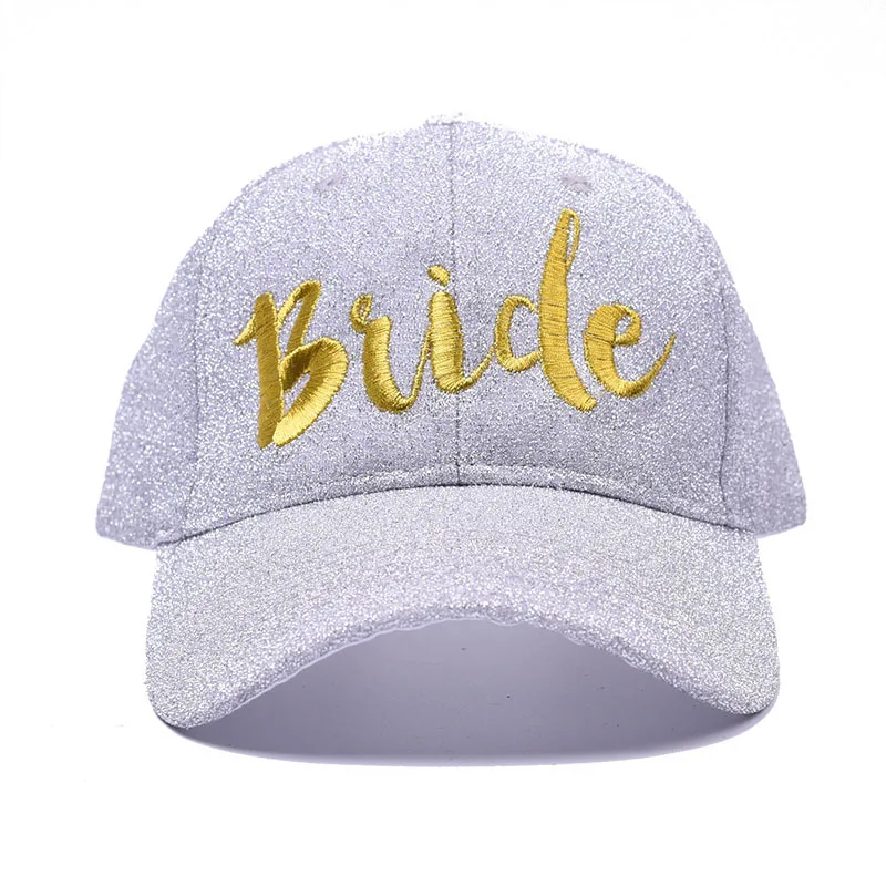Bride Silver Свадебное украшение невесты Команда Невесты быть бейсболка Девичник украшения для ночной вечеринки принадлежности для вечеринки-девичника, Q - Цвет: Bride Silver