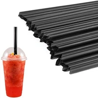 100pcs disposable straws wide milktea milkshake plastic transparent drinking straw for wedding party supplies bar accessories