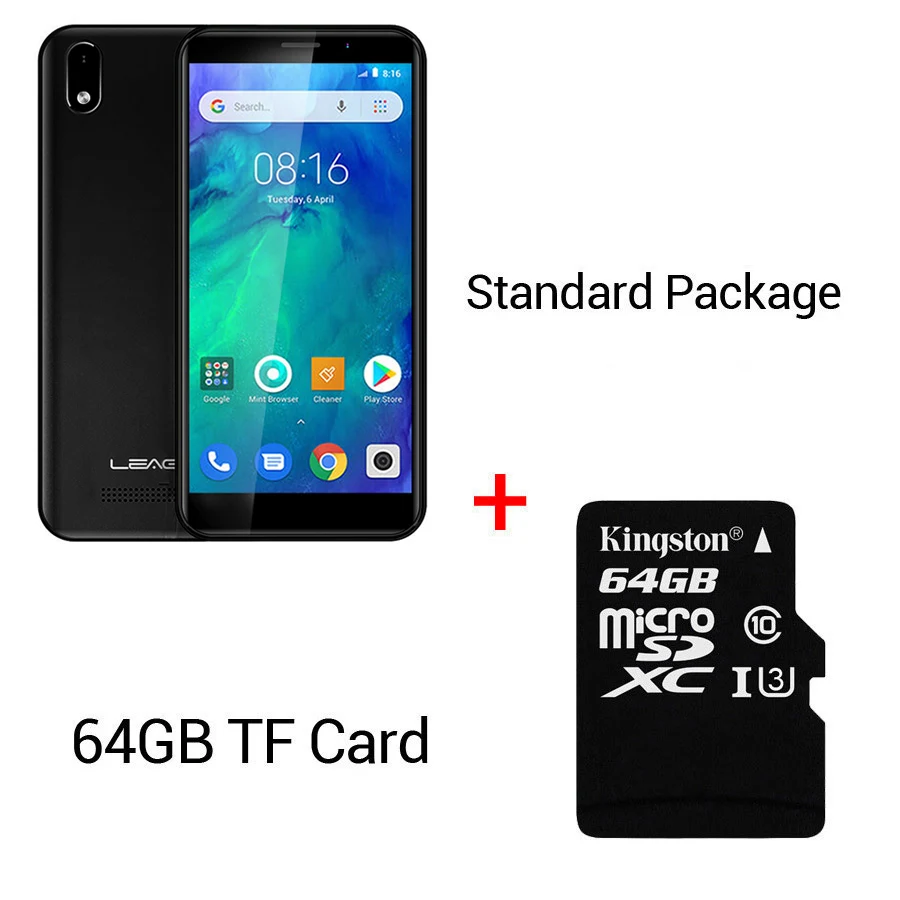 Black N 64GB Card LEAGOO Z10 Android O Go 18:9 5," 1 ГБ ОЗУ 8 Гб ПЗУ смартфон 2000 мАч 960*480 MT6580M четырехъядерный мобильный телефон - Цвет: Black N 64GB Card