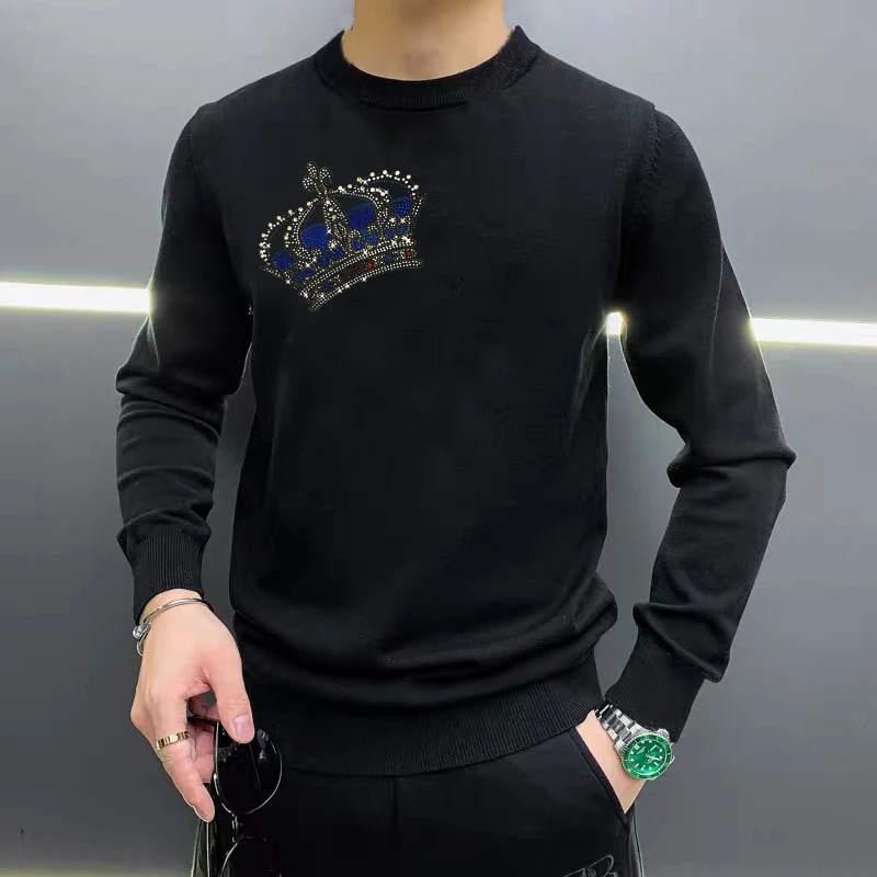 

Igrs Hot Diamond Cashmere Clothing Autumn And Winter Men's Sweater Youth Casual Slim Pullover Oversized Tops