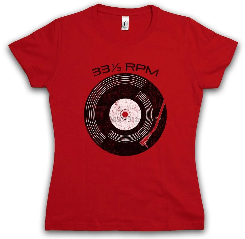 Виниловая футболка 33 Rpm Клубная дискотека ретро проигрыватель музыки Dj Mc модный