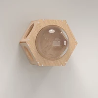wall mounted cat climbing frame cat tree hexagonal space capsule cat wall play house cave kitten toy bed diy pet furniture