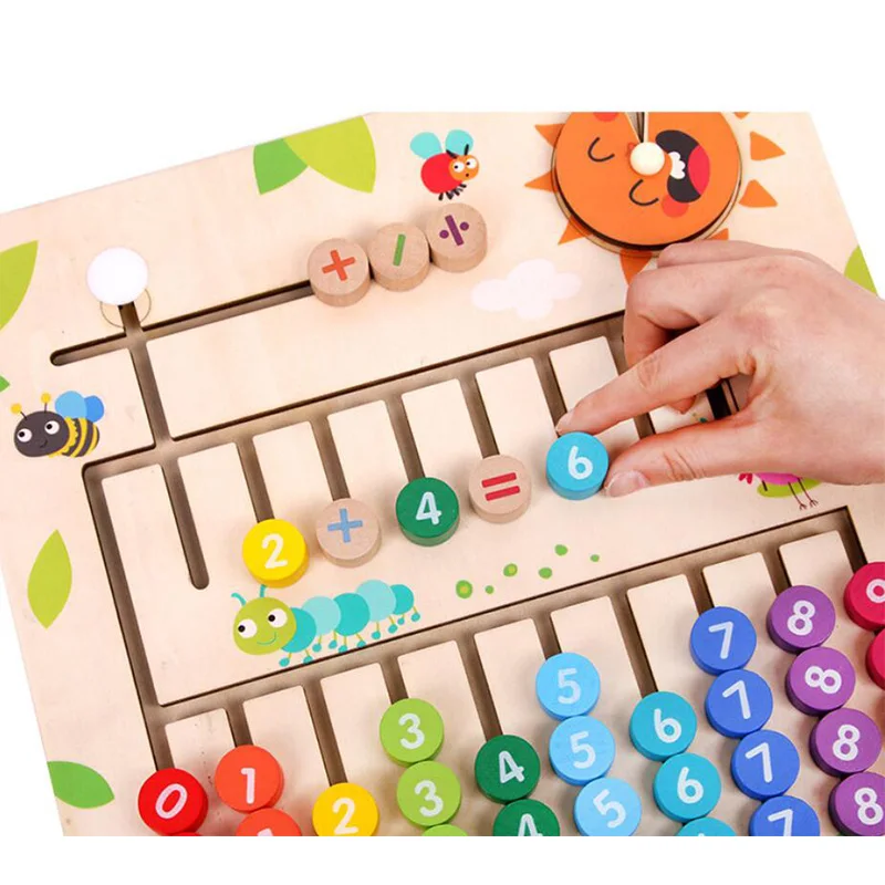 Деревянные Учебные пособия для учеников с добавлением и вычитанием детские