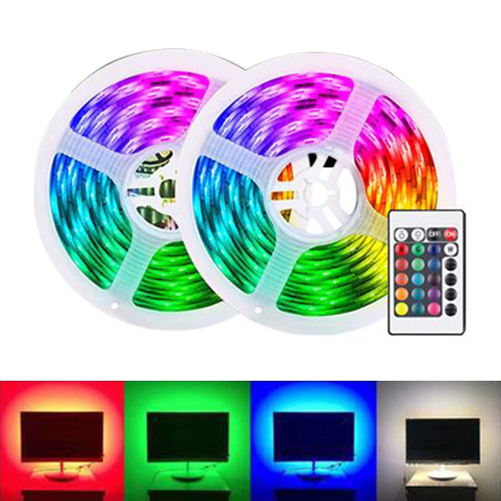 

5050 LED Strip Music Sync TV Background Lighting Bluetooth 12V Led Lights Bedroom Decoration Smartphone APP Control Strip Light