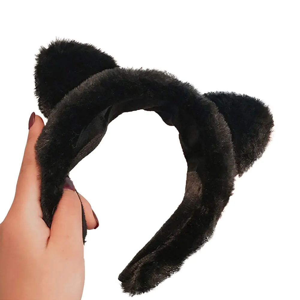 Женский пушистый ободок для волос милый повязка на голову с кошачьими ушами