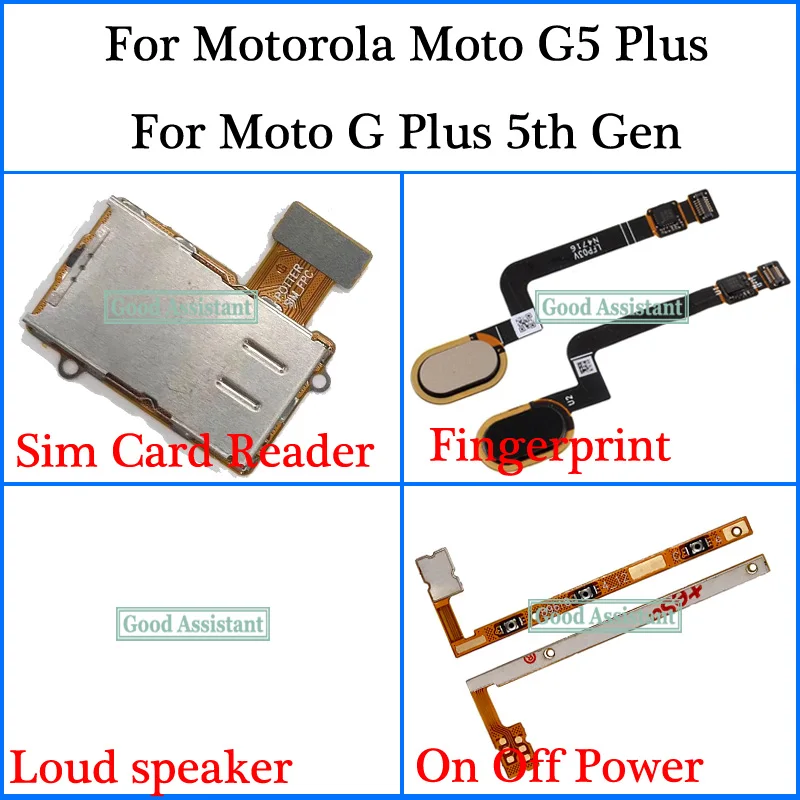 Для мото G5 плюс/Moto G Plus 5th Gen отпечатков пальцев кабель Sim Card Reader слот Держатель
