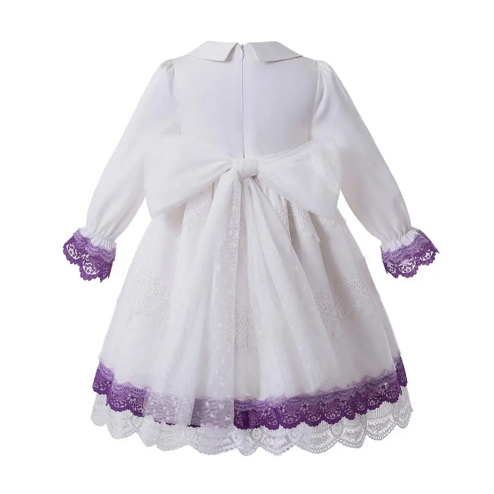 Pettigirl New Girl Maxi Dress Lace Long With Hair Accessories And Flower Summer Kids Clothing G-DMGD210-271 | Детская одежда и