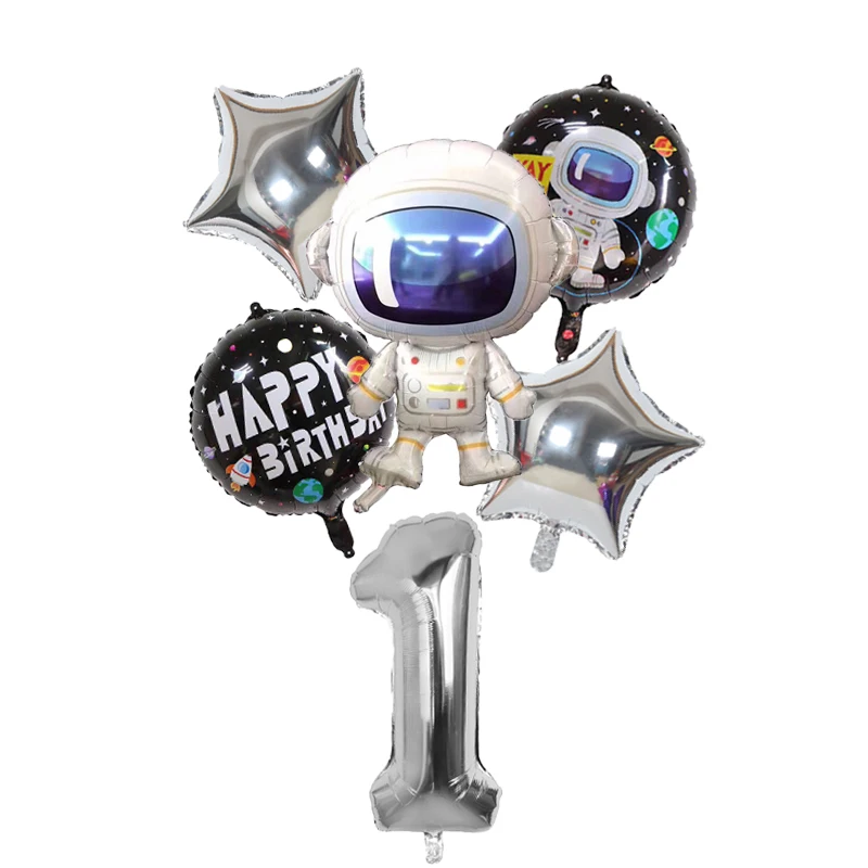

New Astronaut Astronaut Balloon Set Children's Birthday Science Fiction Universe Theme Party Decoration Aluminum Digital Balloon