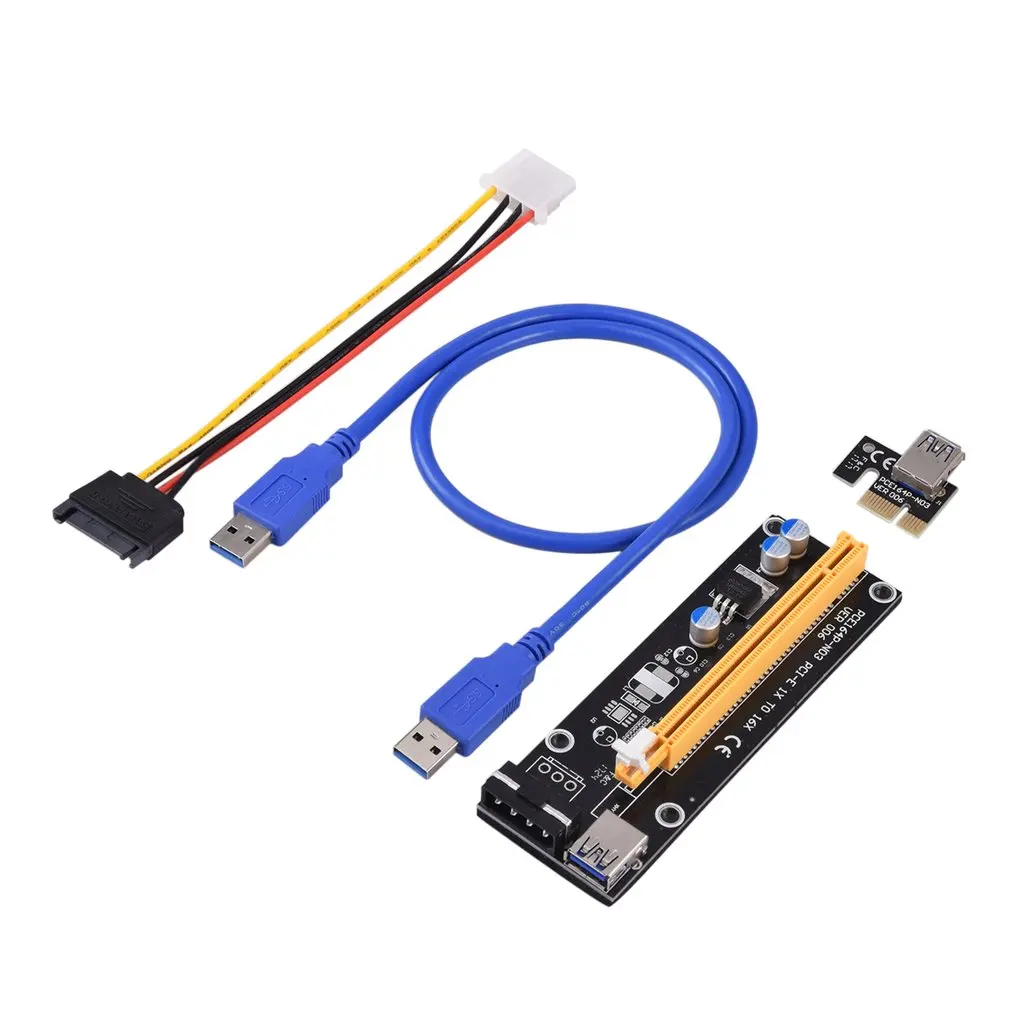 Новый PCI-Express PCI-E 16X расширитель переходника карте USB 3 0 SATA 15P-4Pin адаптер в наличии! |