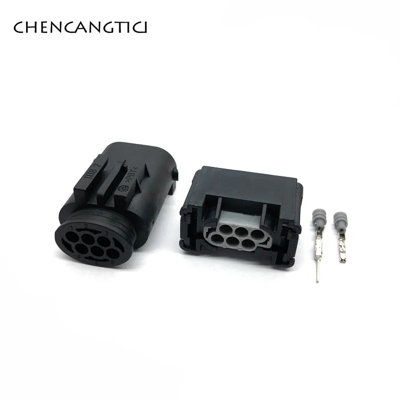 2 комплекта 6 Pin 0 мм Автомобильный акселератор педаль разъем 1-967616-1 7M0973119 для BENZ BMW