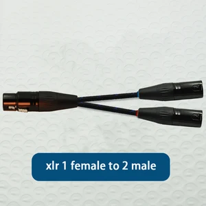 hifi xlr y splitter adaptor 1 to 2 dual cable for amp speaker microphone regular 3 pin xlr male to female balanced cabl shielded free global shipping