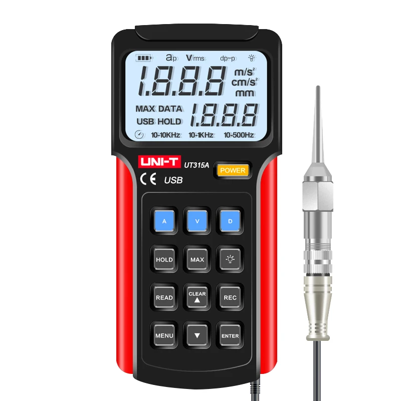 Seismometer UT311/312/315/Digital Vibrometer Portable Vibration Meter Frequency | Инструменты
