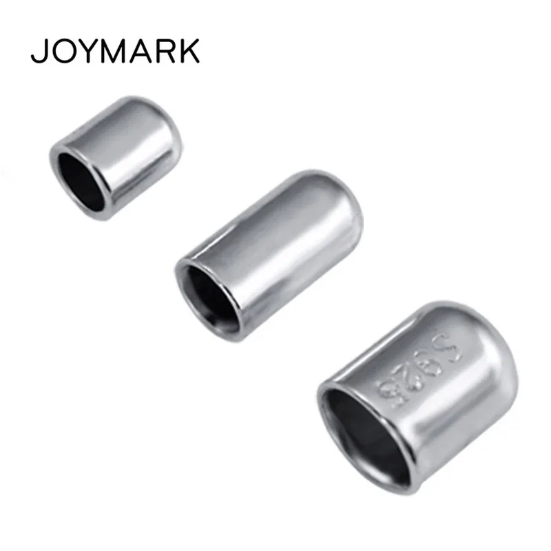 Зажим для шнура из серебра 925 пробы 3 размера 20 шт./лот SSA104