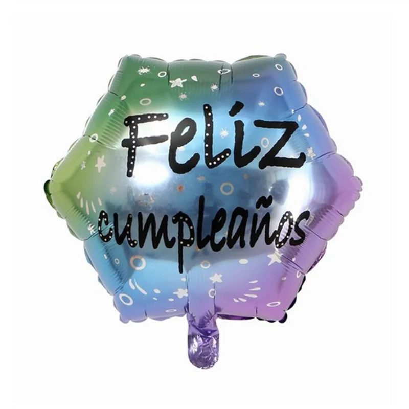 10 шт 18inch FELIZ cumpleaños Фольга воздушные шары ИСПАНИЯ С Днем Рождения Круглый с гелием