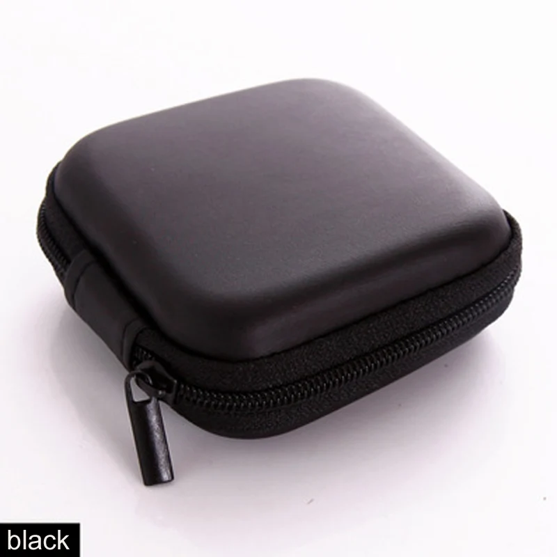square black Держатель для наушников чехол для хранения жесткий мешок, чехол для наушников Аксессуары для наушников Наушники карта памяти usb кабель - Цвет: square black