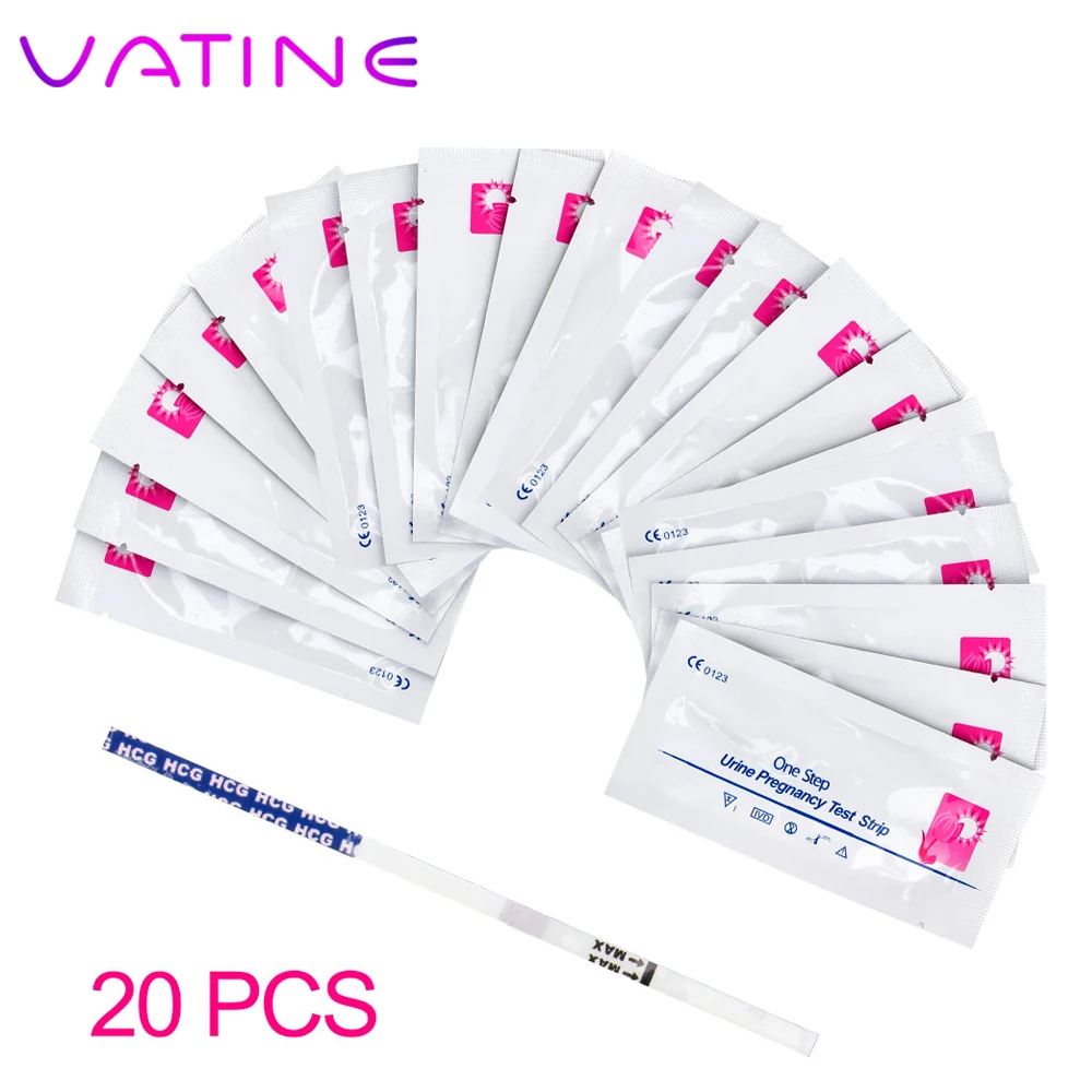 VATINE 20 штук 99% точность мочи измерения раннего Беременность Тесты полоски Для