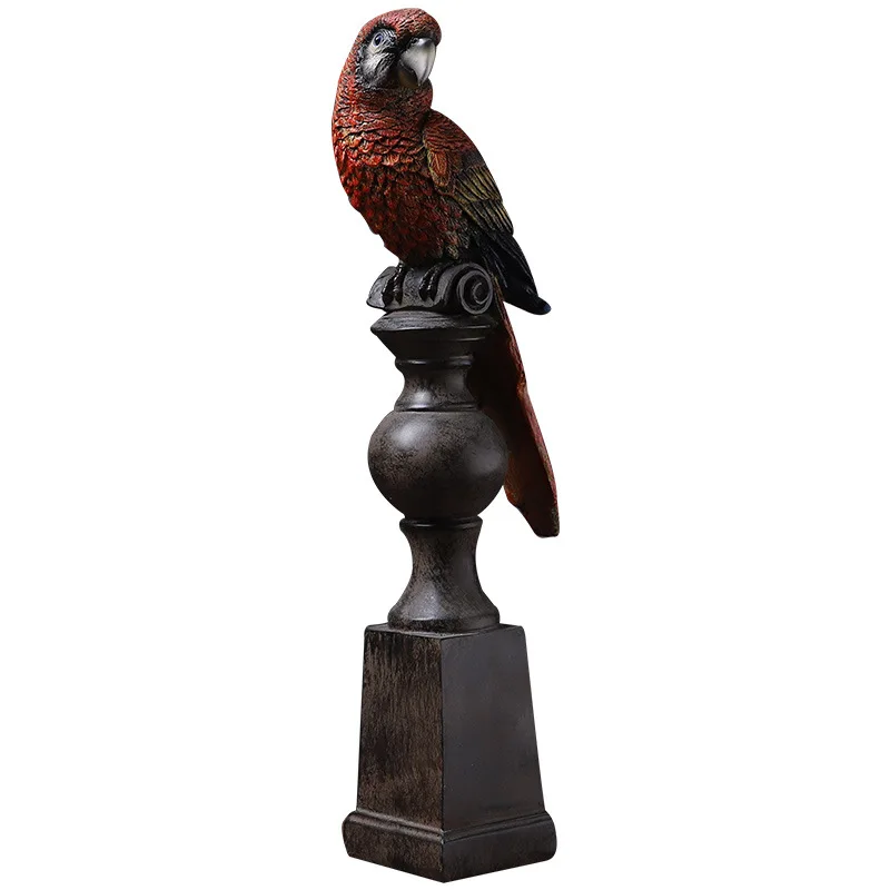 

A74 Postmodernism Simulation Bird Resin Crafts Parrot Ornaments Home Style Living Room Porch TV Cabinet Decorations Statue Art