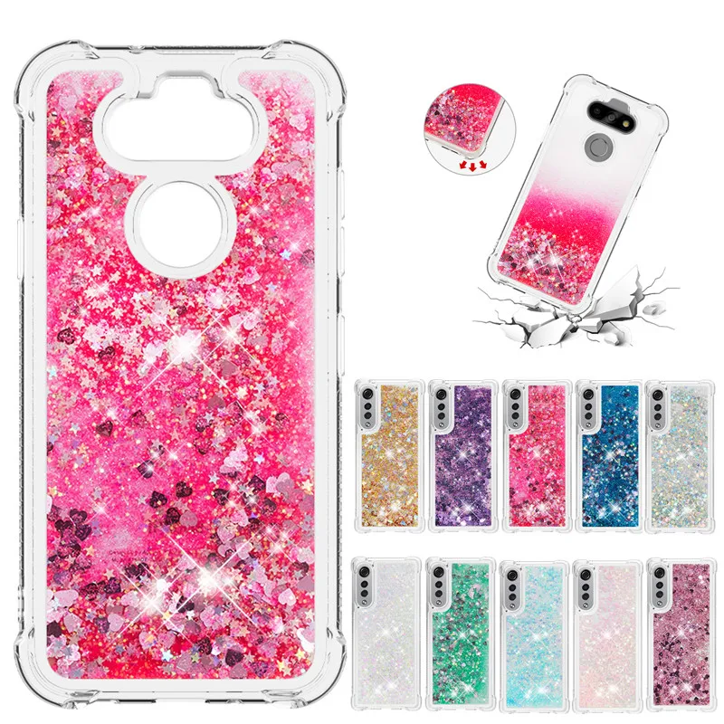 

Phone Case For LG K31 K30 2020 Aristo 5 Plus Risio 4 Fortune 3 Phoenix 5 K8X Soft TPU Glitter Liquid Back Cover Case Fundas Capa