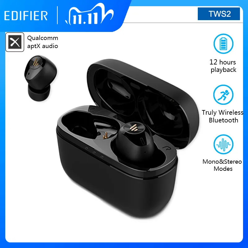 Беспроводные Bluetooth-наушники EDIFIER TWS2 Bluetooth 5 0 HD стереонаушники 12 часов