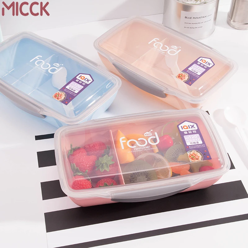 MICCK 750 мл BPA Бесплатный Ланч-бокс для детей, контейнер для хранения продуктов, контейнер для хранения фруктов, салата, Bento box для пикника, школы