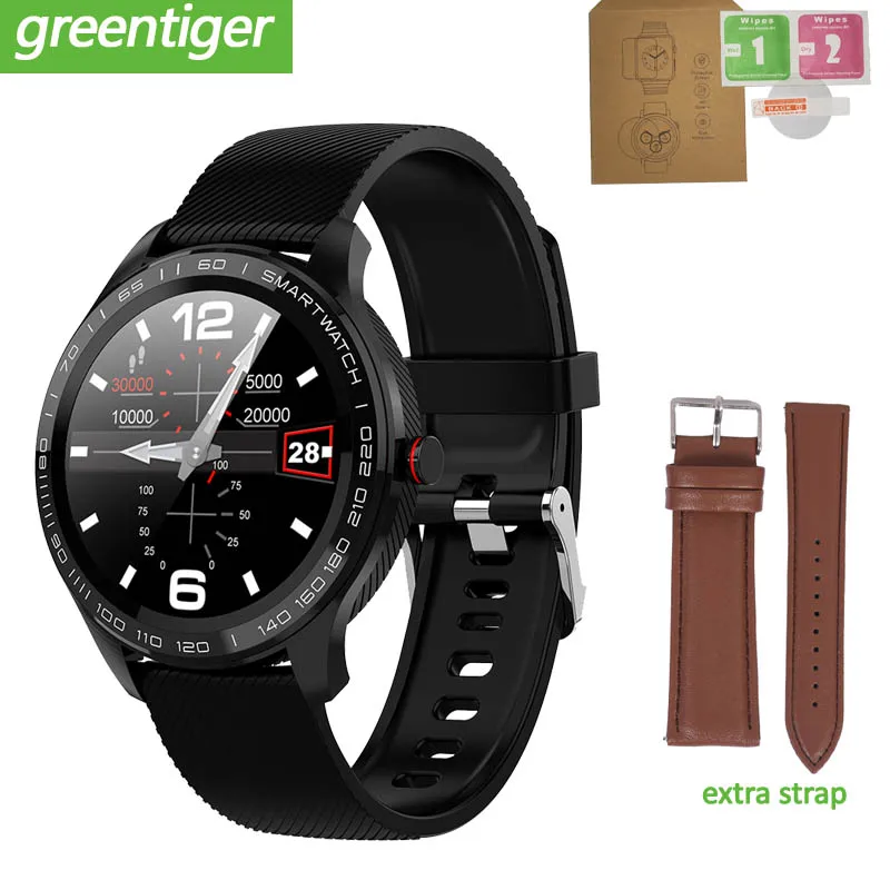 Greentiger L9 IP68 Водонепроницаемые мужские умные часы ЭКГ + ППГ пульсометр
