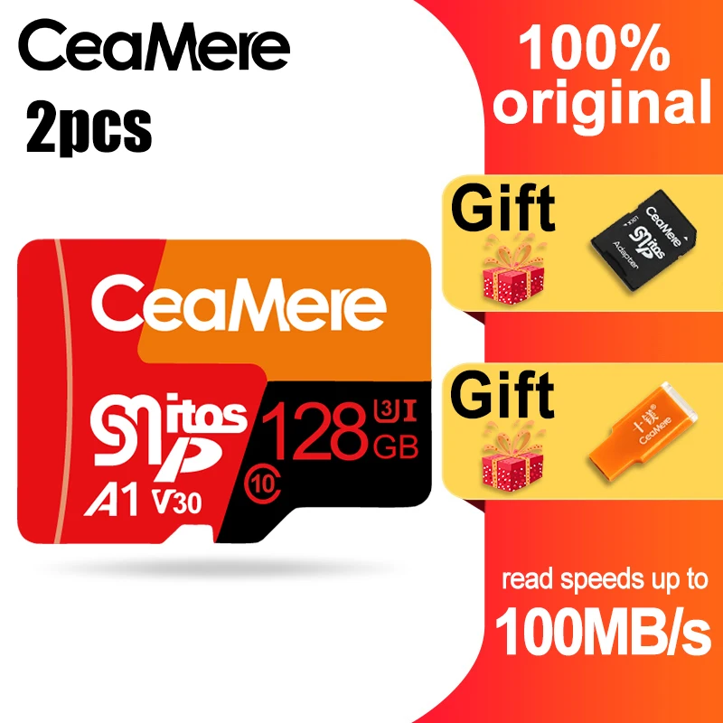 CeaMere memo TF карты Class10 UHS 1 8 Гб Class6 16GB/32GB U1 64 Гб/128 ГБ/256 ГБ U3 памяти флэш карта Micro USB для